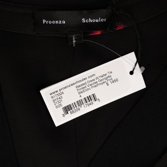 Proenza Schouler Printed Viscose Georgette Dress with Halter Tie - Size 4 - Picture 7 of 7